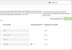 configure events in AEM